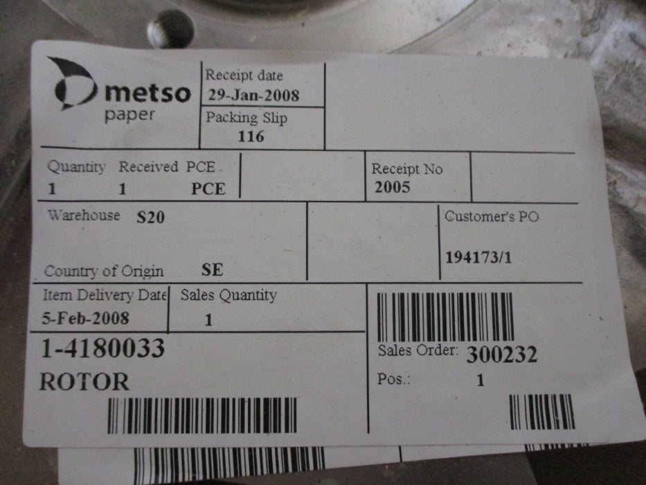 METSO ROTOR 418-0026 NSMP