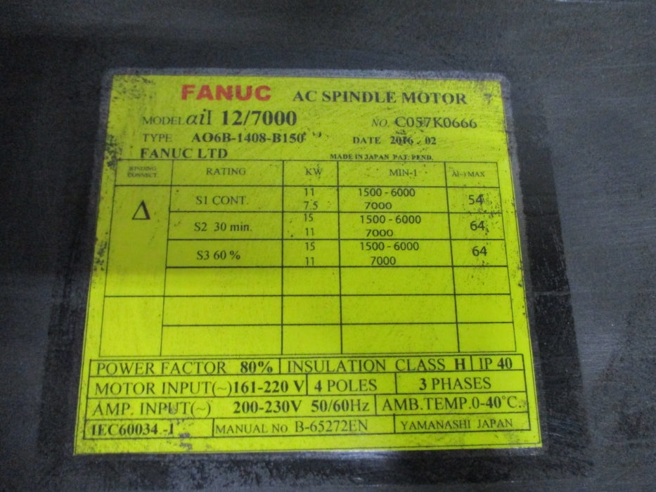 FANUC A06B-1408-B150 NSNP
