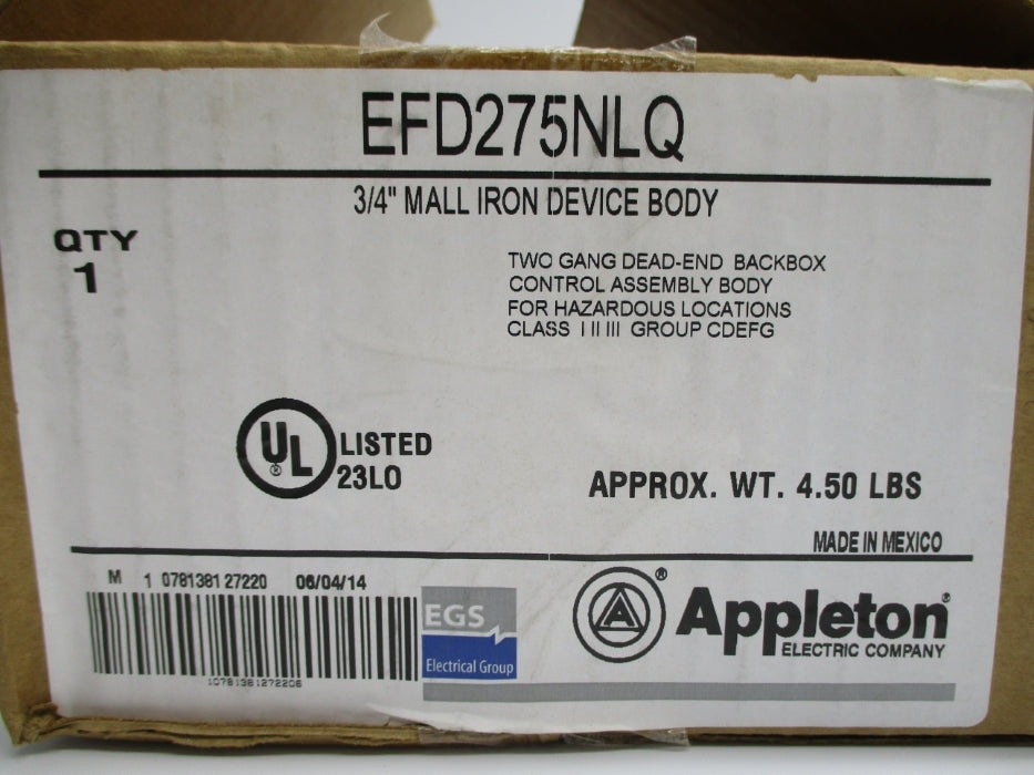 APPLETON EFD275NLQ NSMP