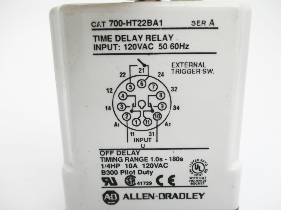 INDUSTRIAL SPARE PART 700-HT22BA1 SER. A 120VAC 10A 1.0-180S NSNP