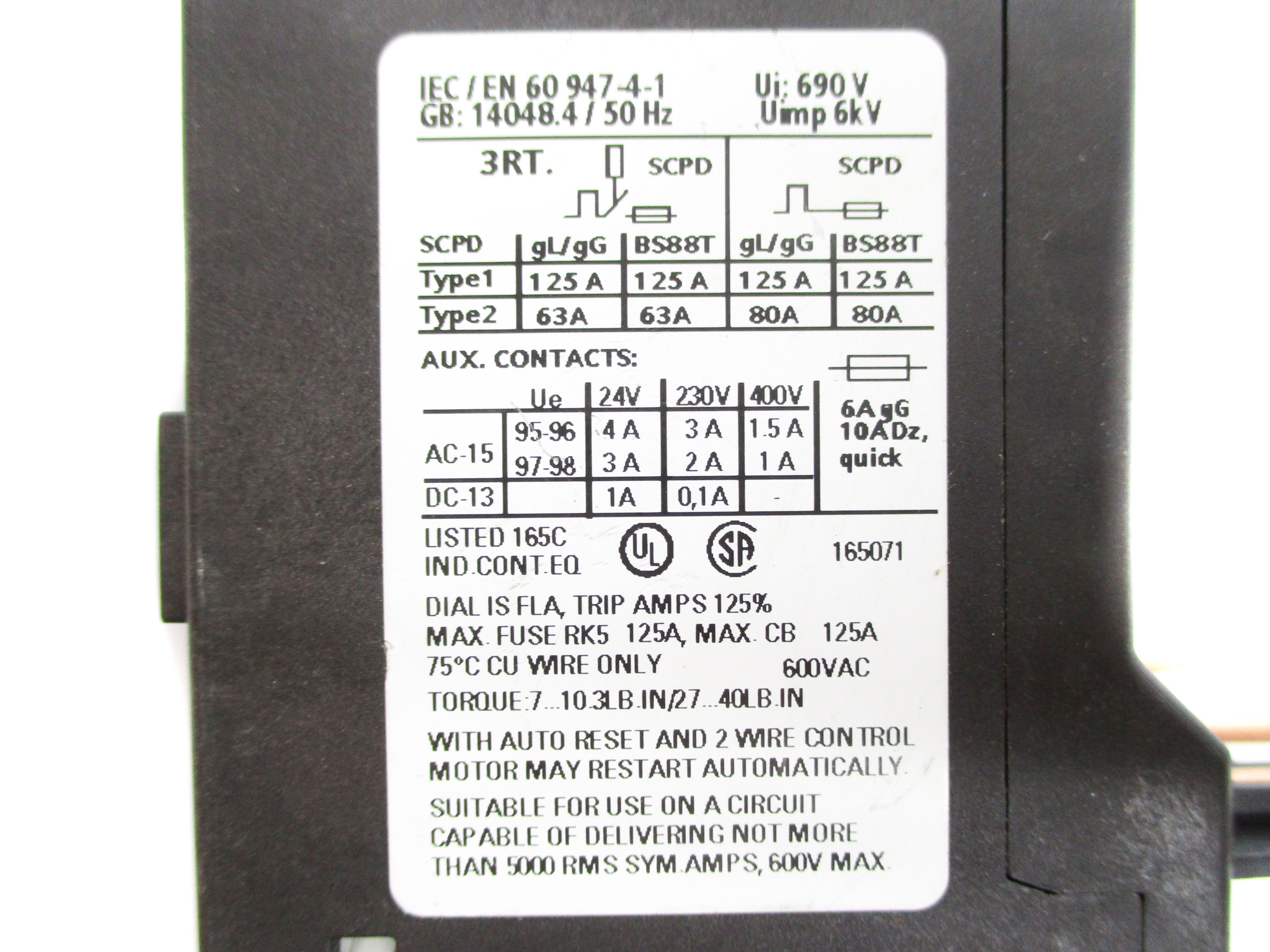 SIEMENS 3RU1136-4EB0 22-32A NSNP