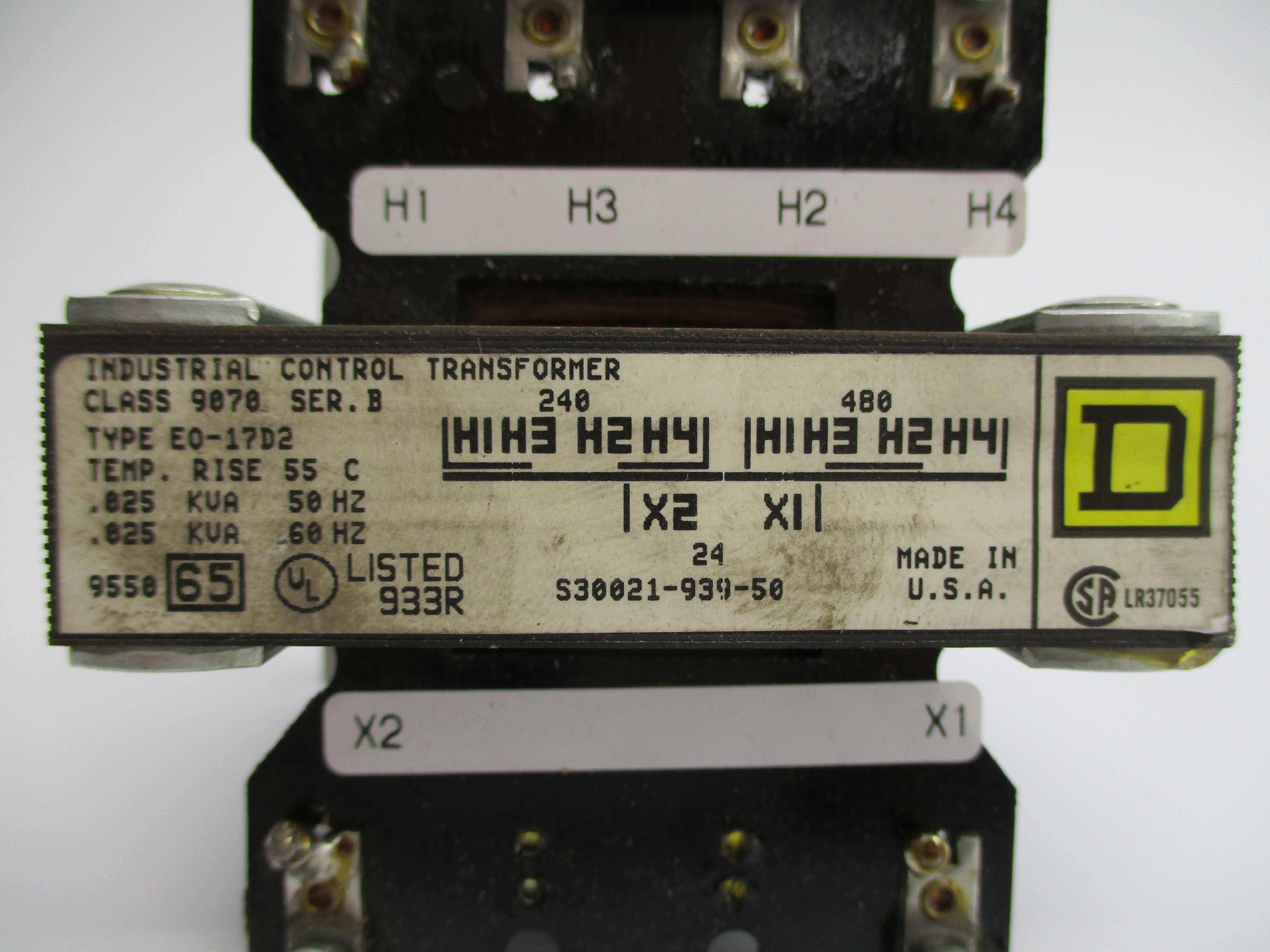SQUARE D 9070EO17D2 SER. B .025KVA UNMP