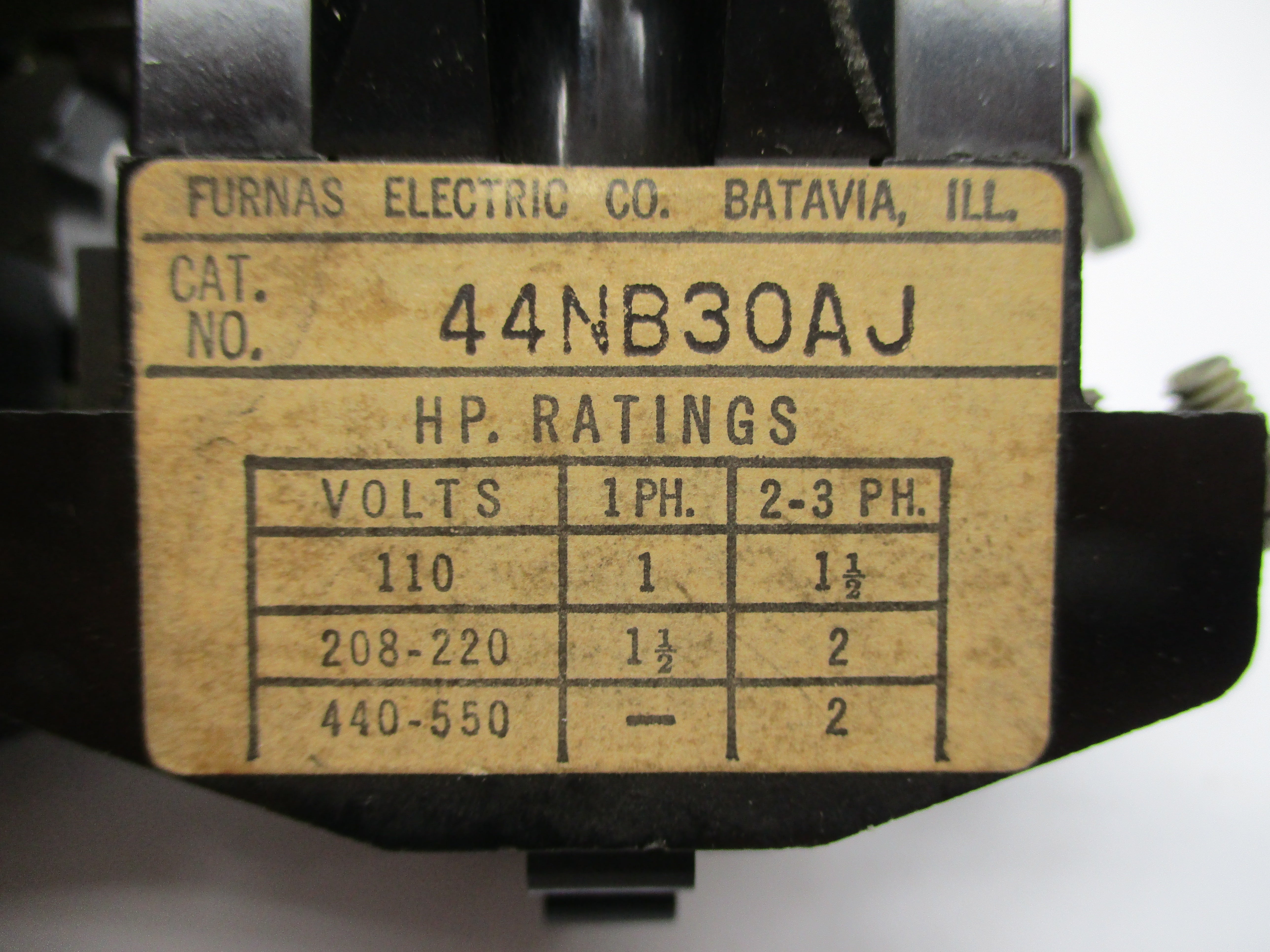 FURNAS ELECTRIC 44NB30AJ 24V UNMP