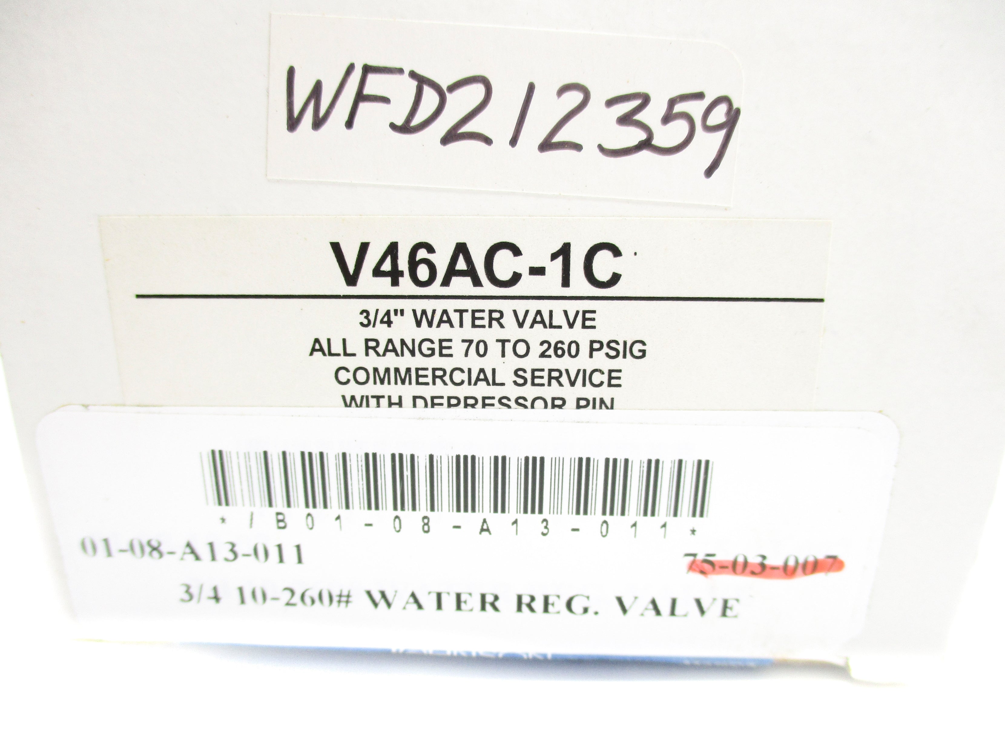 JOHNSON CONTROLS V46AC-1C 70-260PSI 3/4" NSMP