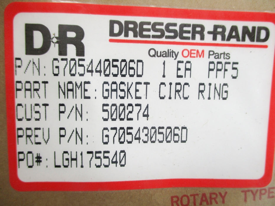 DRESSER-RAND G705440506D NSFS