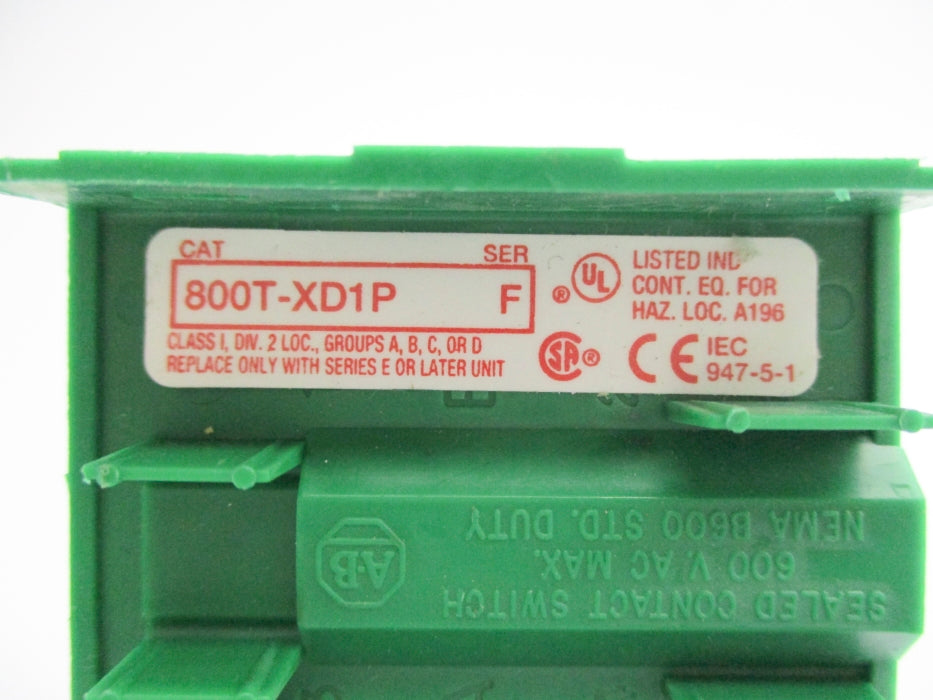 ALLEN BRADLEY 800T-XD1P SER. F NSNP