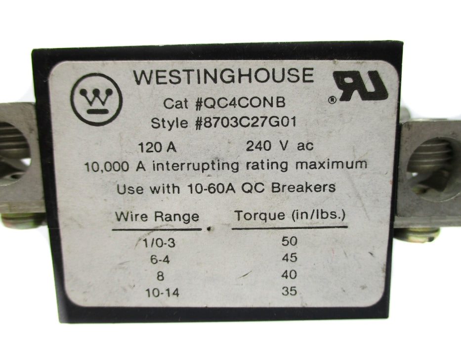 WESTINGHOUSE QC4CONB 8703C27G01 120A 240VAC UNMP