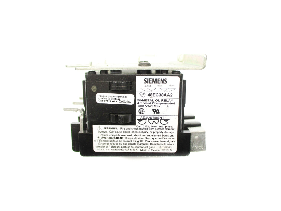 SIEMENS 48EC38AA2 600VAC NUPI
