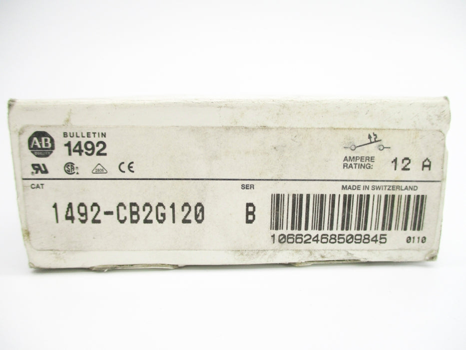 ALLEN BRADLEY 1492-CB2G120 SER. B 480VAC 12A NSMP