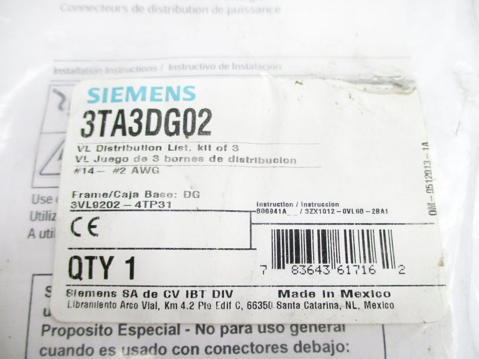 SIEMENS 3TA3DG02 NSMP