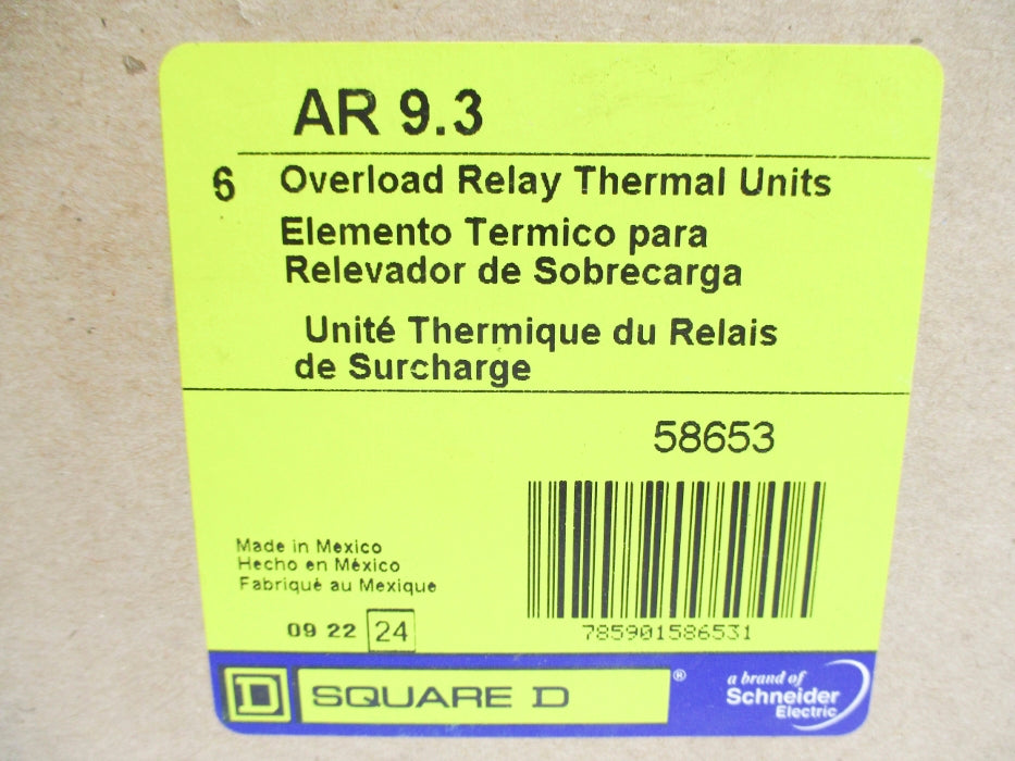 SQUARE D AR9.3 (PKG OF 6) NSMP