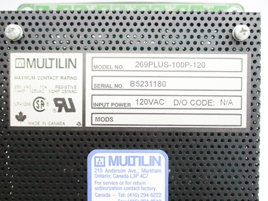 GE MULTILIN 269PLUS-100P-120 120VAC 10A (AS PICTURED) NSMP