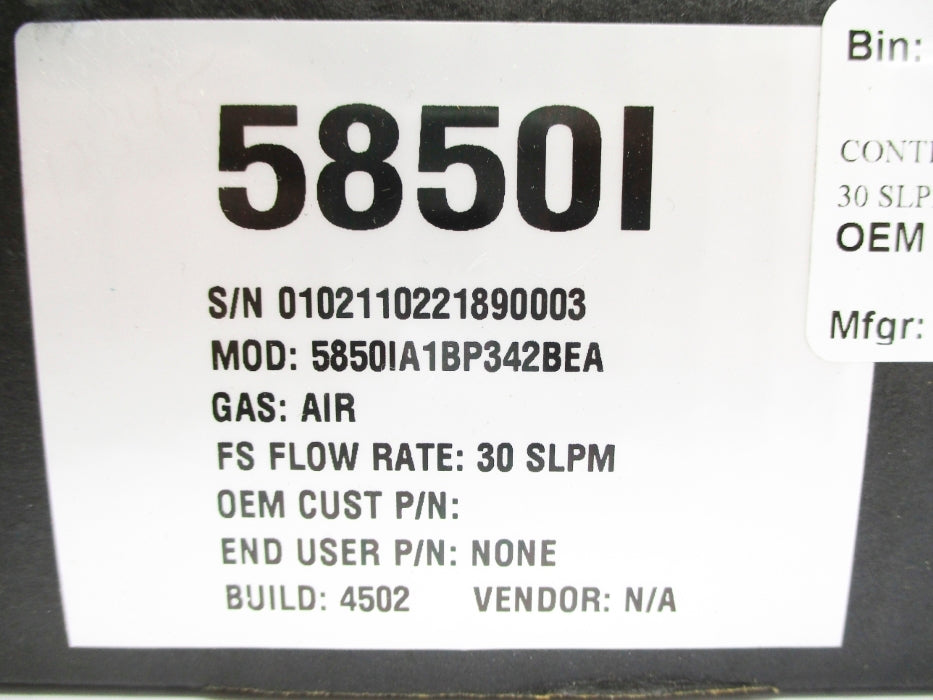 BROOKS INSTRUMENT 5850IA1BP342BEA 15-28VDC NSMP