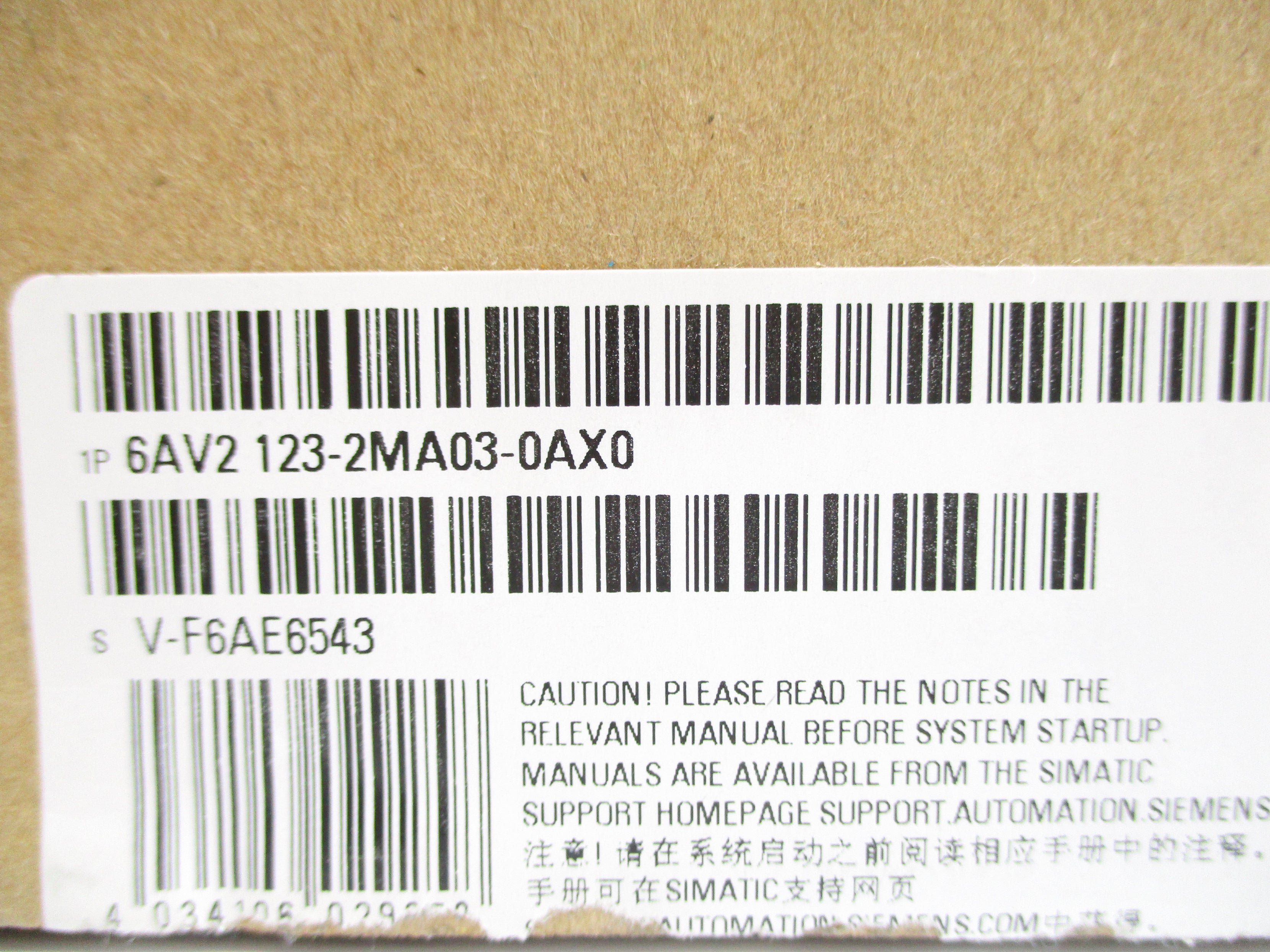 SIEMENS 6AV2-123-2MA03-0AX0 NSMP