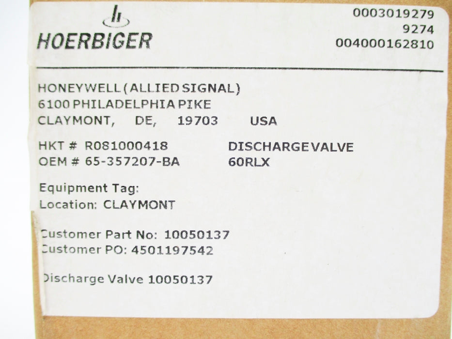 HOERBIGER R081000418 NSFS