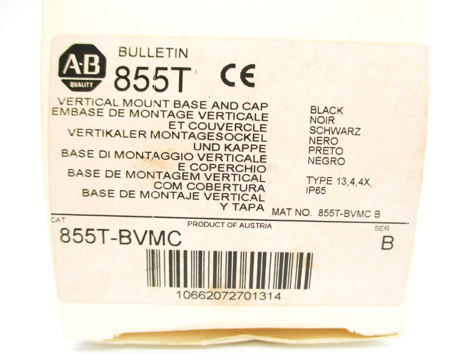ALLEN BRADLEY 855T-BVMC SER. B (WH) NSMP