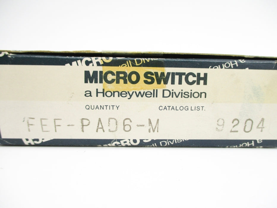 MICRO SWITCH FEF-PAD6-M NSMP