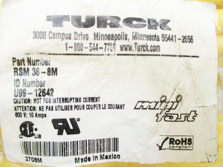 TURCK RSM36-8M U99-12642 NSMP