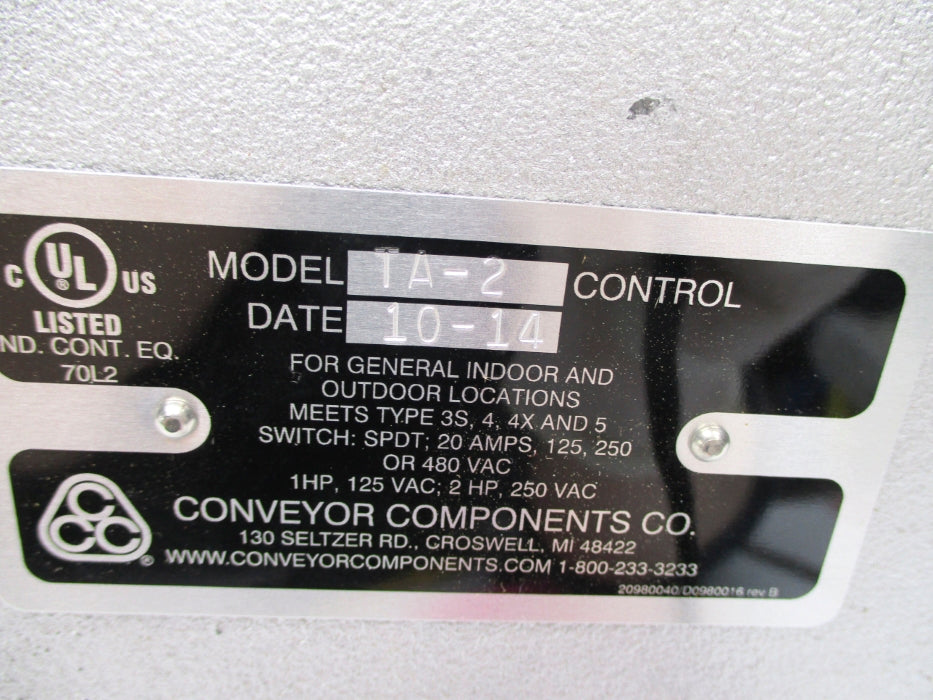 CONVEYOR COMPONENTS TA-2 480VAC 20A NSNP