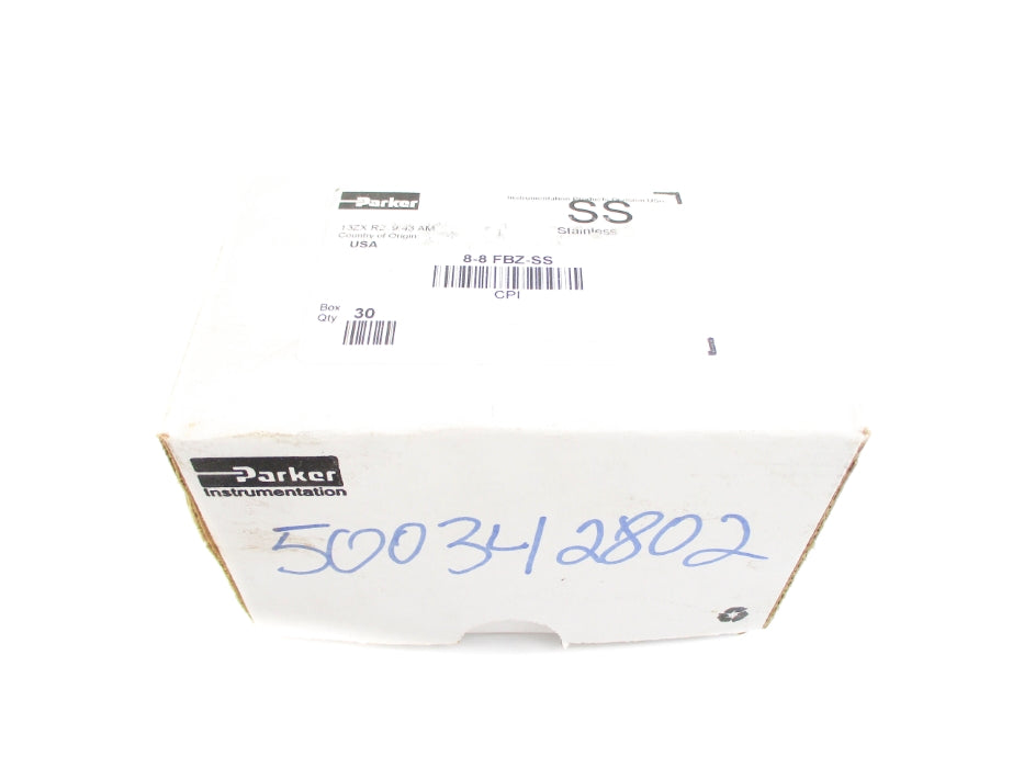 PARKER 8-8 FBZ-SS (PKG OF 30) NSFS