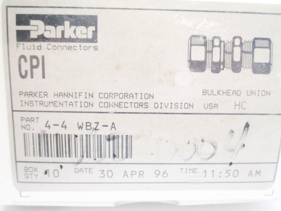 PARKER 4-4-WBZ-A (PKG OF 10) NSFS