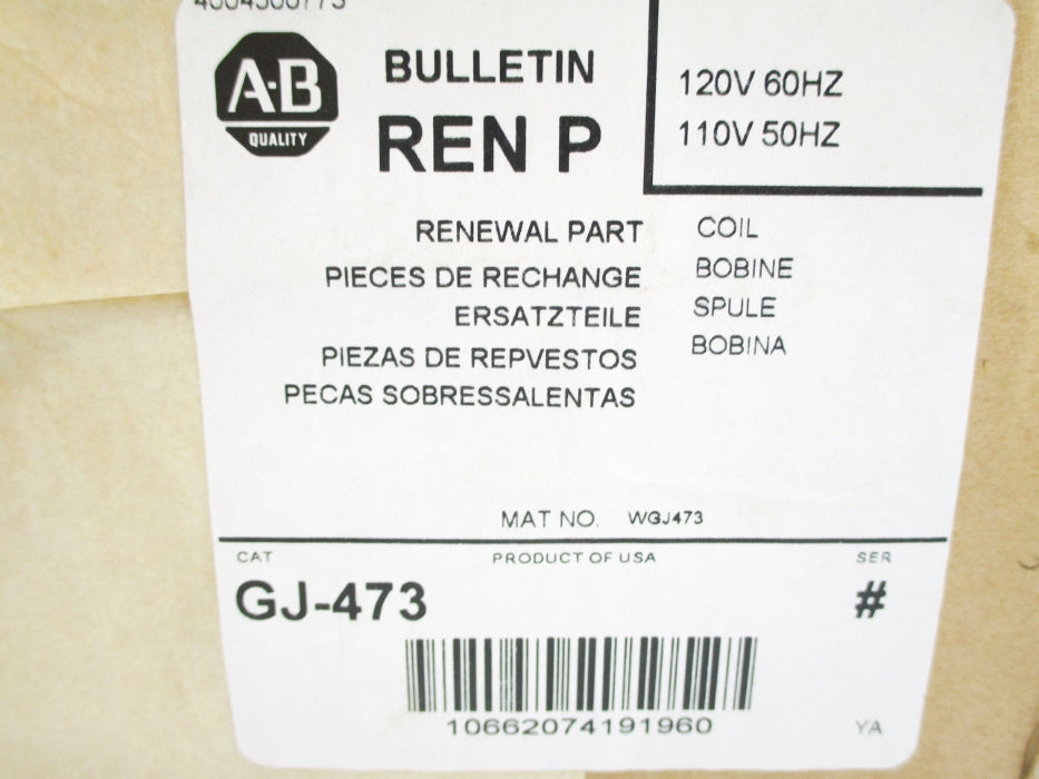ALLEN BRADLEY GJ-473 (BR/WH) NSMP