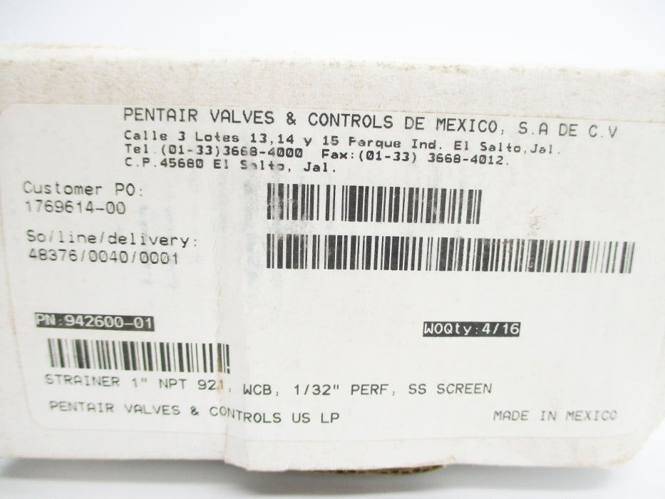 PENTAIR 942600-01 NSMP