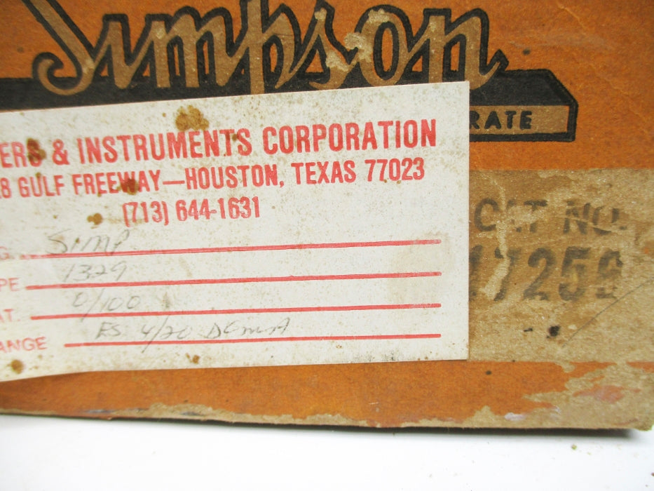 SIMPSON 17259 1329 0-100DC NSMP