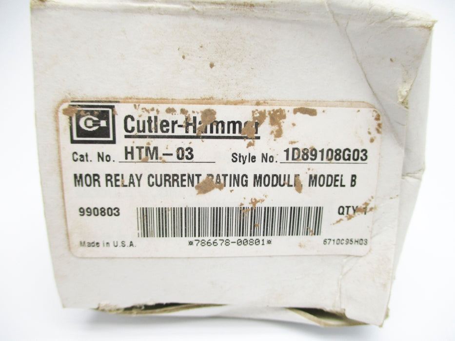 CUTLER HAMMER 1D89108G03 HTM-03 NSMP