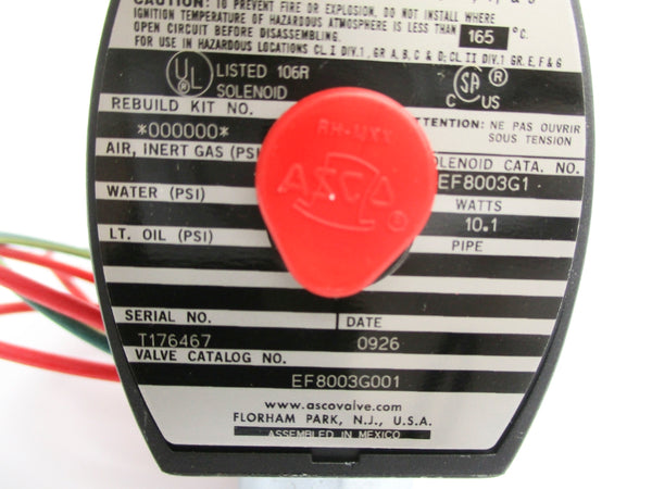 ASCO EF8003G001 110/120V NSNP