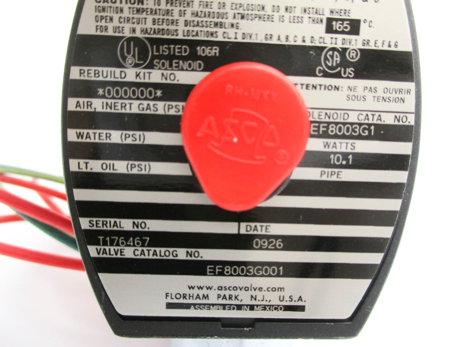 ASCO EF8003G001 110/120V NSNP