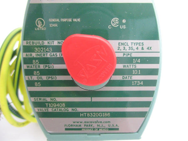 ASCO HT8320G186 120V 85PSI 1/4" NSMP