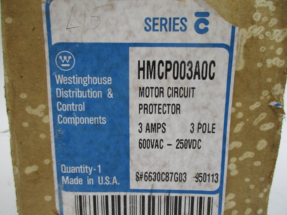WESTINGHOUSE HMCP003A0C SER. C 600VAC 3A NSMP