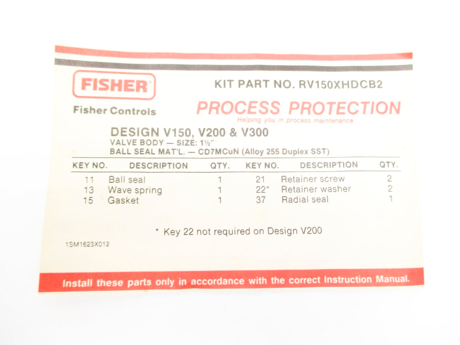 FISHER CONTROLS RV150XHDCB2 NSMP