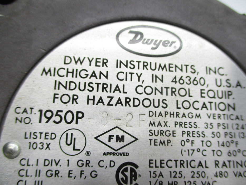 DWYER 1950P-8-2F 35PSI UNMP