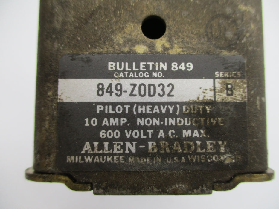 INDUSTRIAL SPARE PART 849-ZOD32 SER. B 110/120V 10A UNMP
