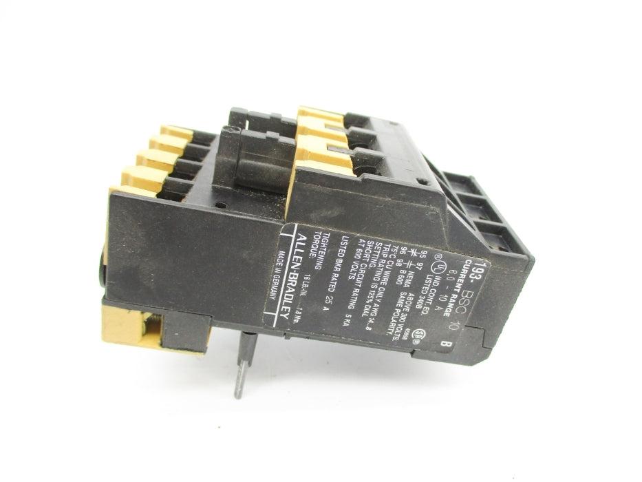 ALLEN BRADLEY 193-BSC10 SER. B 600V 6.0-10A UNMP