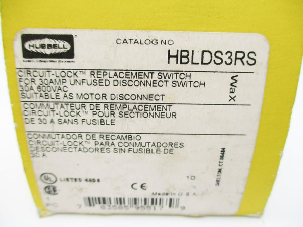 HUBBELL HBLDS3RS 600VAC 30A NSMP