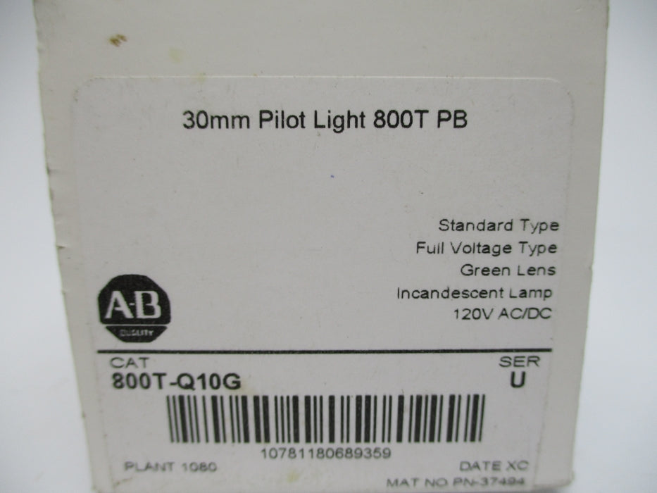 INDUSTRIAL SPARE PART 800T-Q10G SER. U 120VAC/DC (WH) NSMP