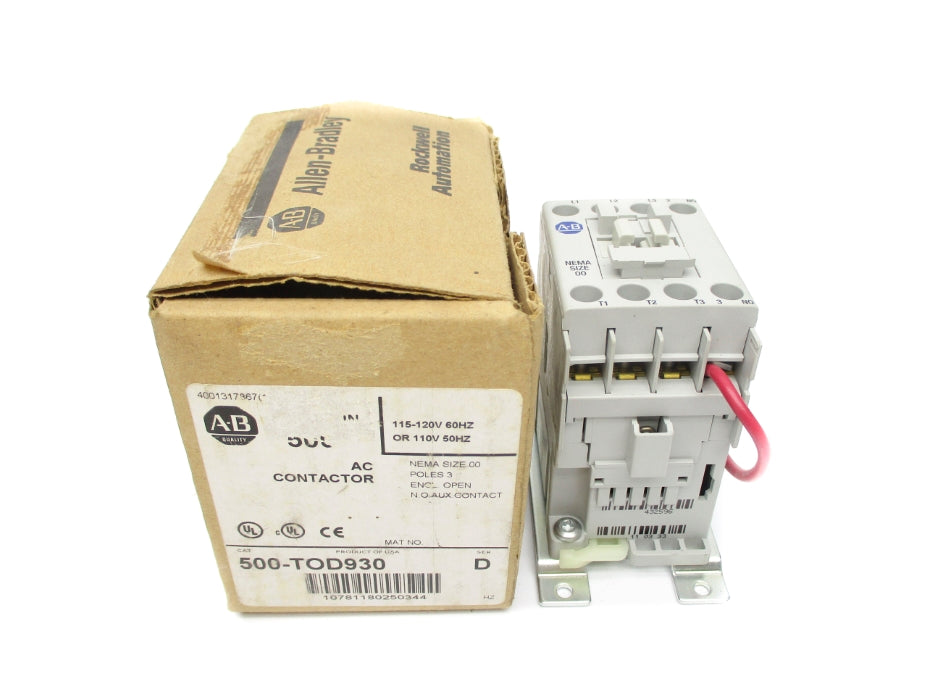ALLEN BRADLEY 500-TOD930 SER. D 110/115-120V (BR/WH) NSMP