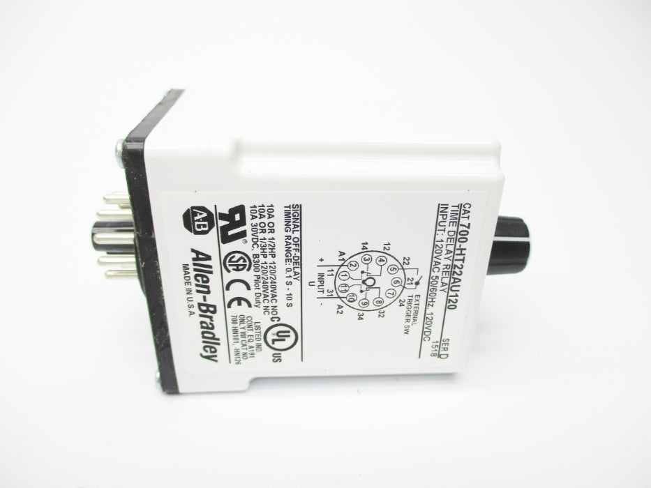 INDUSTRIAL SPARE PART 700-HT22AU120 SER. D 120VAC/DC 10A 0.1-10S (WH) NSMP