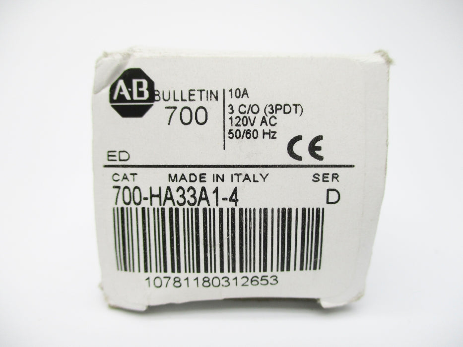 INDUSTRIAL SPARE PART 700-HA33A1-4 SER. D 120VAC 10A (WH) NSMP