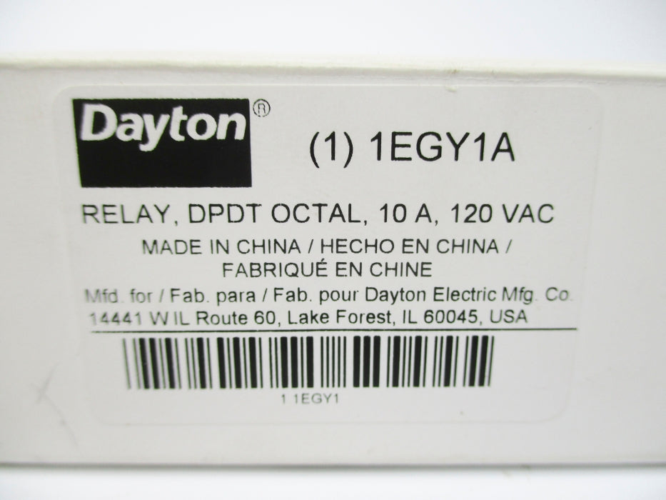 DAYTON 1EGY1A 10A 120VAC NSNP