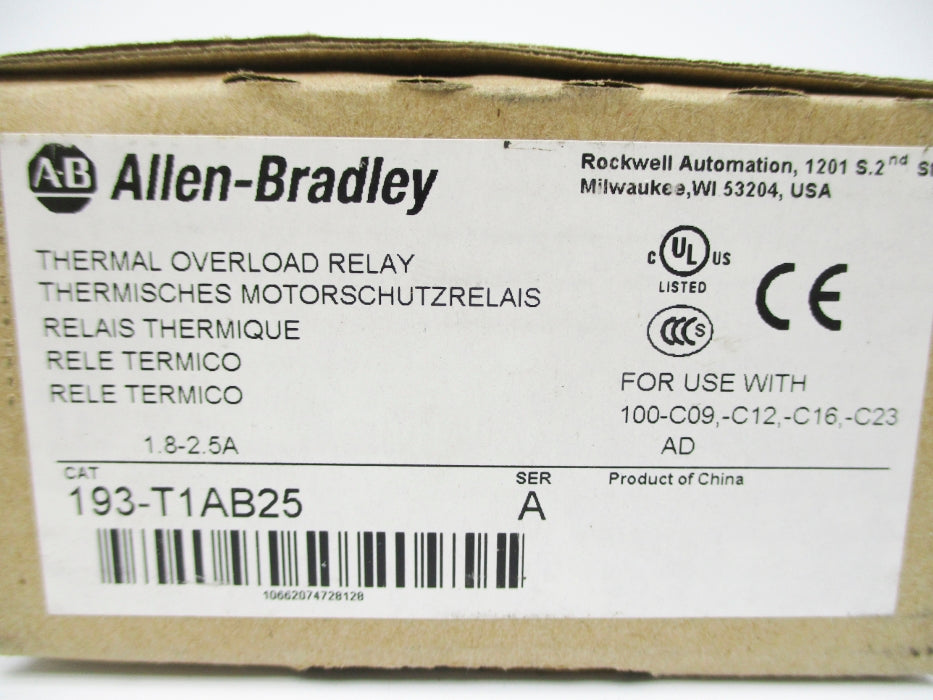 INDUSTRIAL SPARE PART 193-T1AB25 SER. A 690V 1.8-2.5A (BR/WH) NSMP