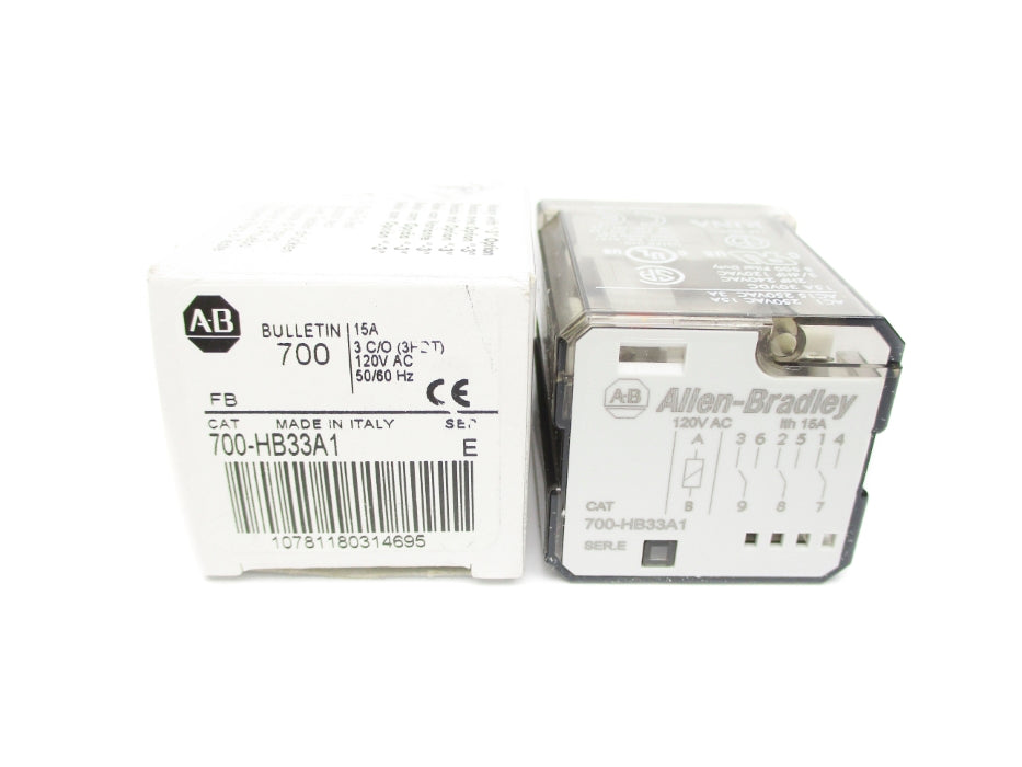 ALLEN BRADLEY 700-HB33A1 SER. E 120VAC 15A (WH) NSMP