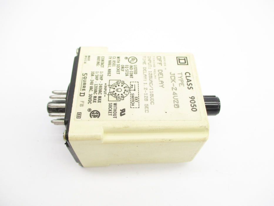 SQUARE D 9050JCK24V20 120VAC 10A 1.2-120S UNMP