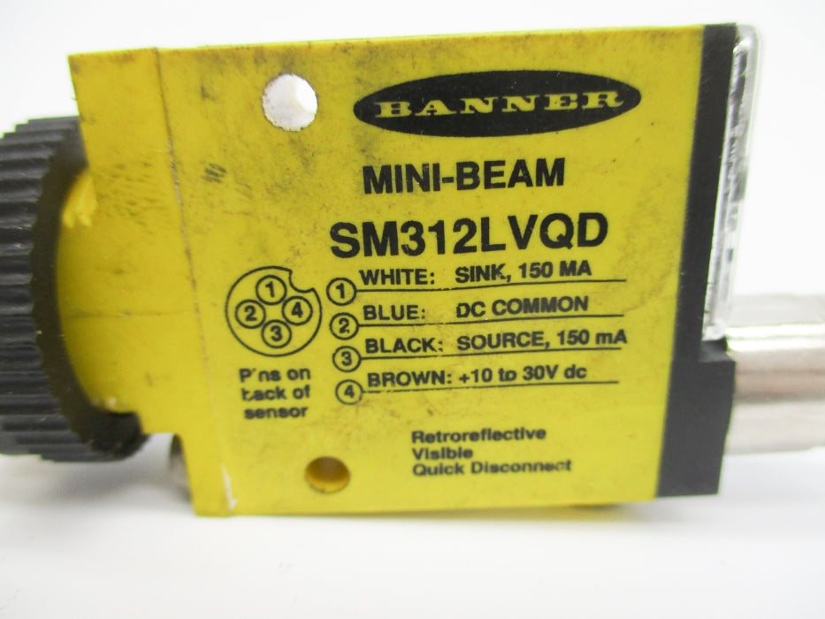 BANNER ENGINEERING SM312LVQD 10-30VDC UNMP