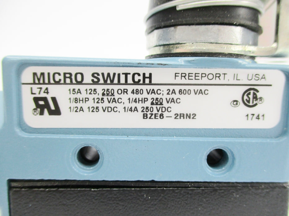 MICRO SWITCH BZE6-2RN2 600VAC 2A NSNP