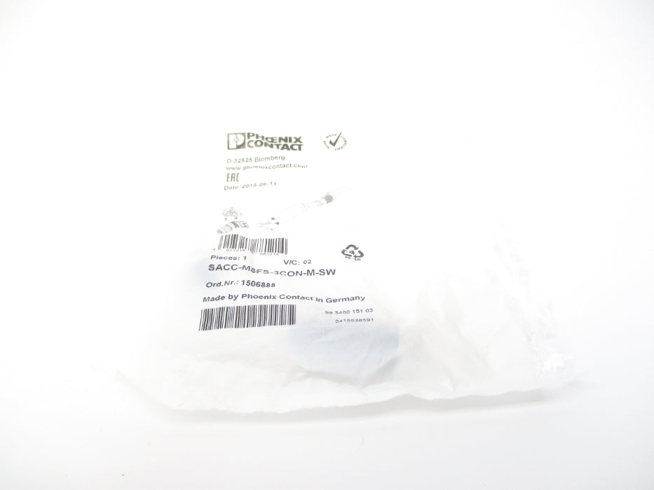 PHOENIX CONTACT SACC-M8FS-3CON-M-SW 1506888 NSMP
