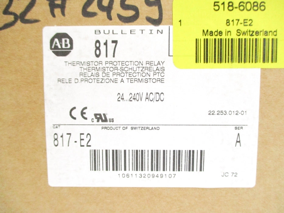 ALLEN BRADLEY 817-E2 SER. A 24-240V (BR/WH) NSMP